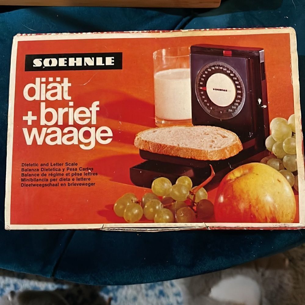 Vintage Soehnle Dietetic Scale Germany Brown 1970s in Original Box with Manual